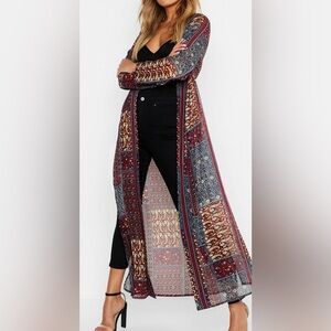 Paisley Longline Kimono